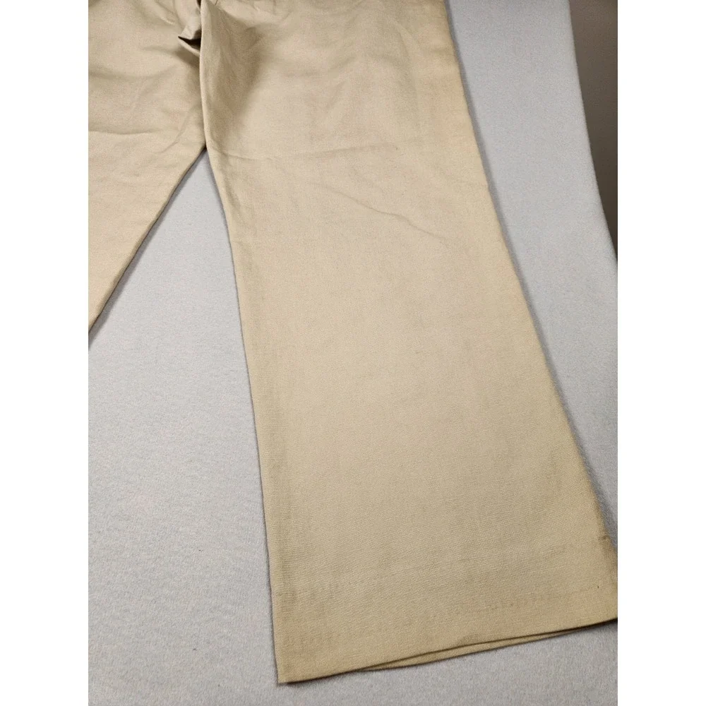 Banana Republic Men's Beige Khaki Linen Cotton Casual Preppy Straight Chinos